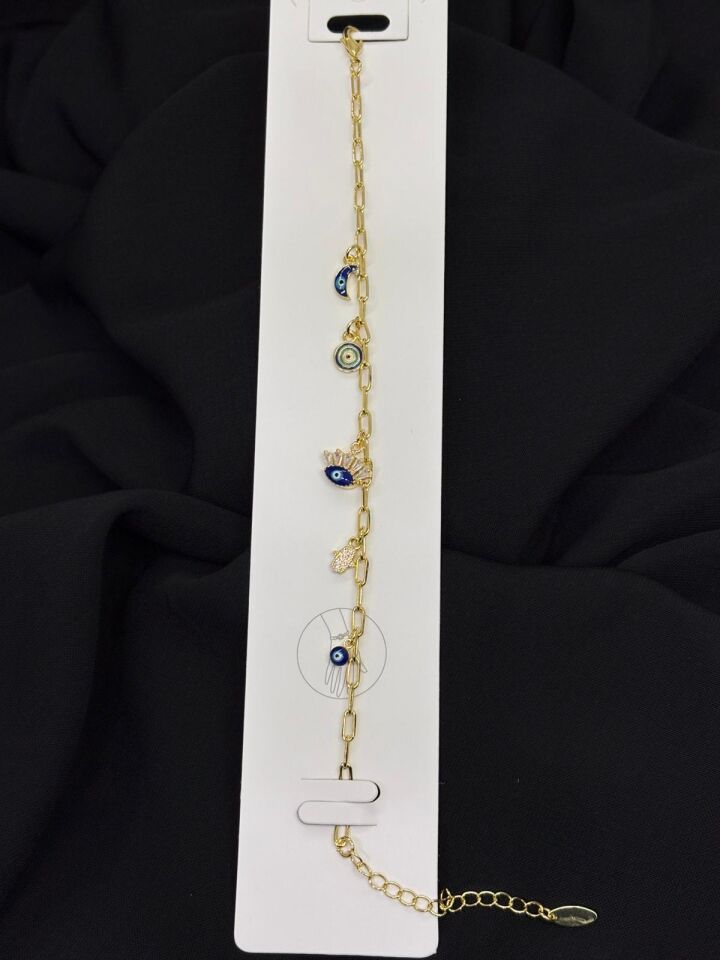 316L Çelik Gold Renk Nazar Göz Bileklik