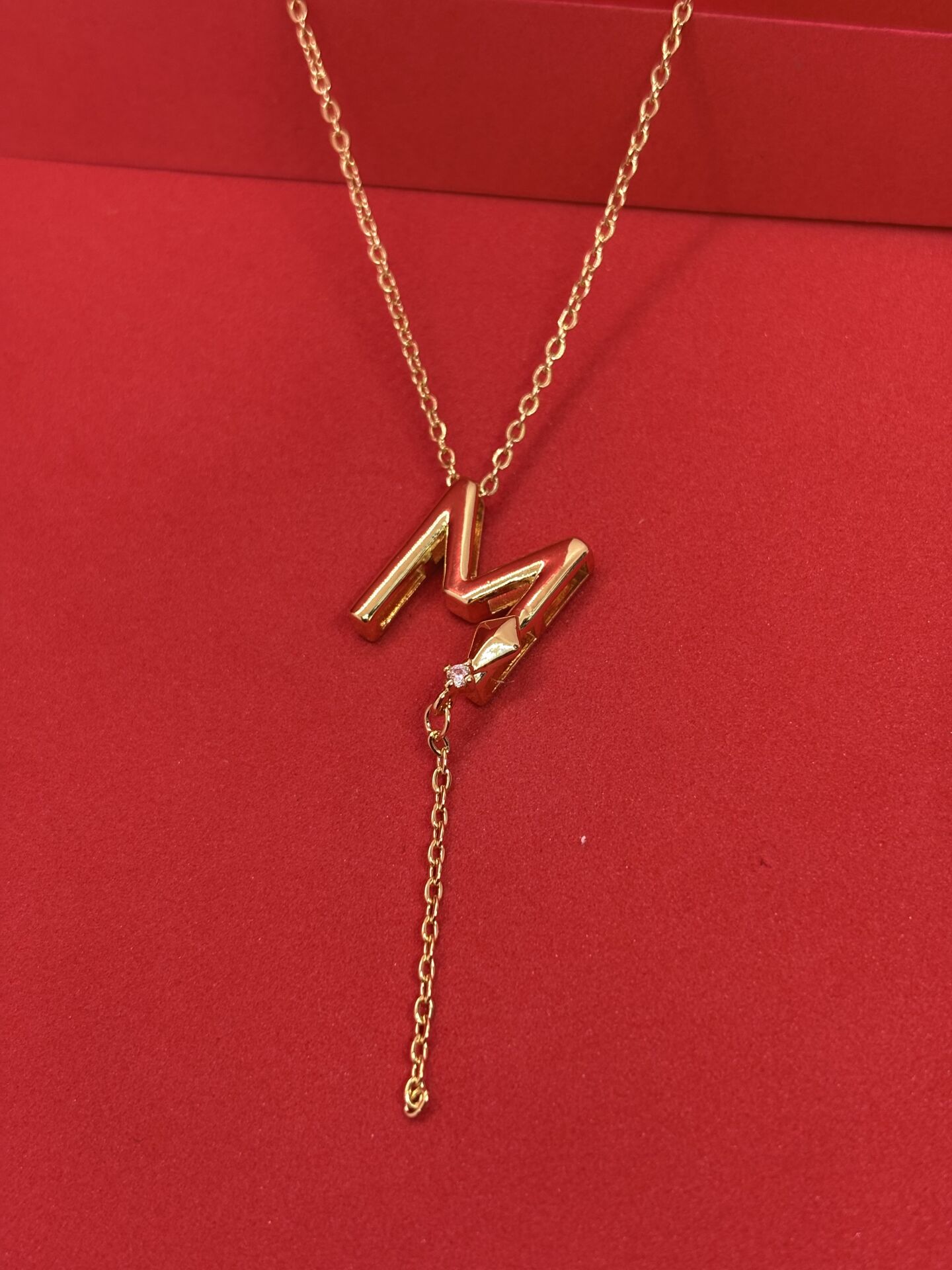 316L Çelik Gold Renk Alya Harf Kolye M