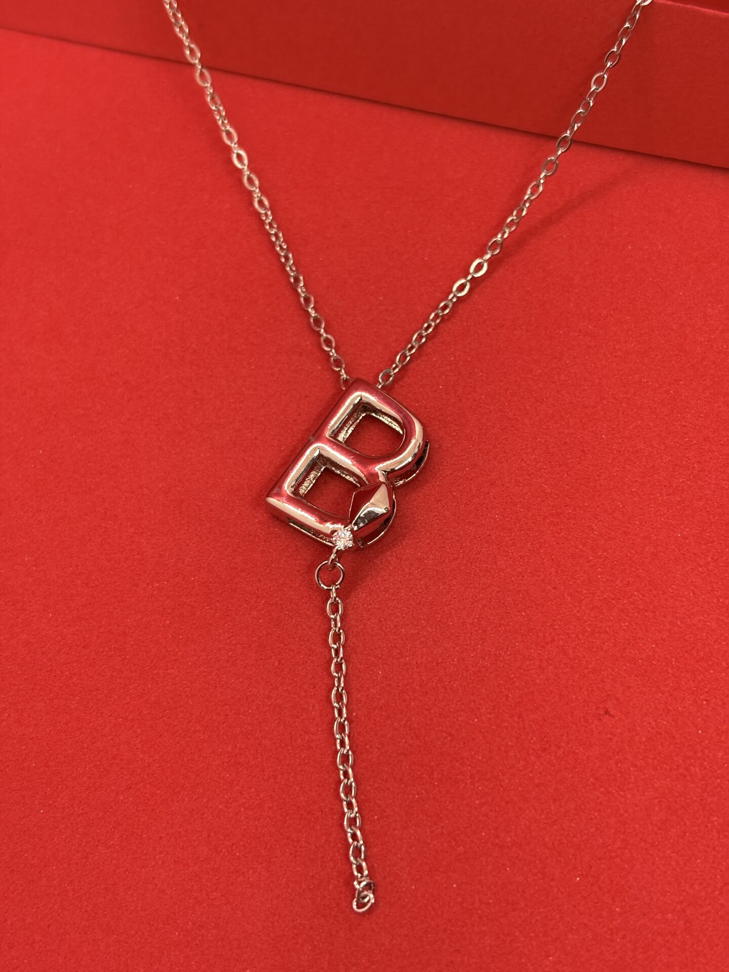 316L Çelik Gümüş Renk Alya Harf Kolye