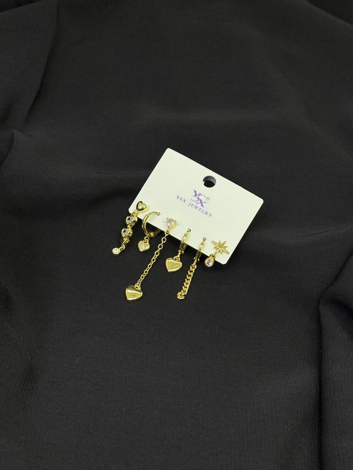 Ysx Jevelry Çelik Gümüş Renk 3lü Küpe