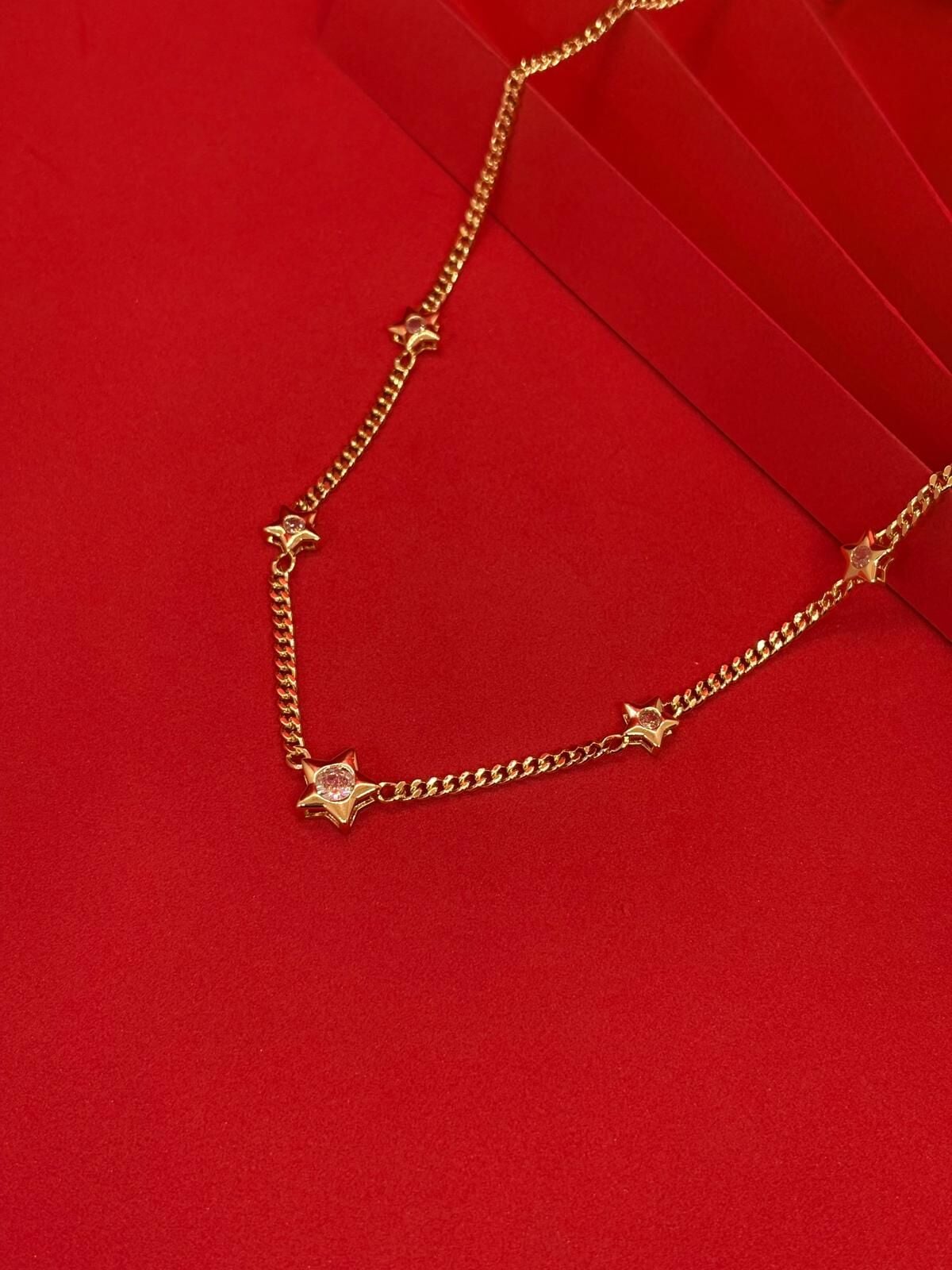 14K Gold Renk Kaplama Xuping Taşlı Yıldız Kolye