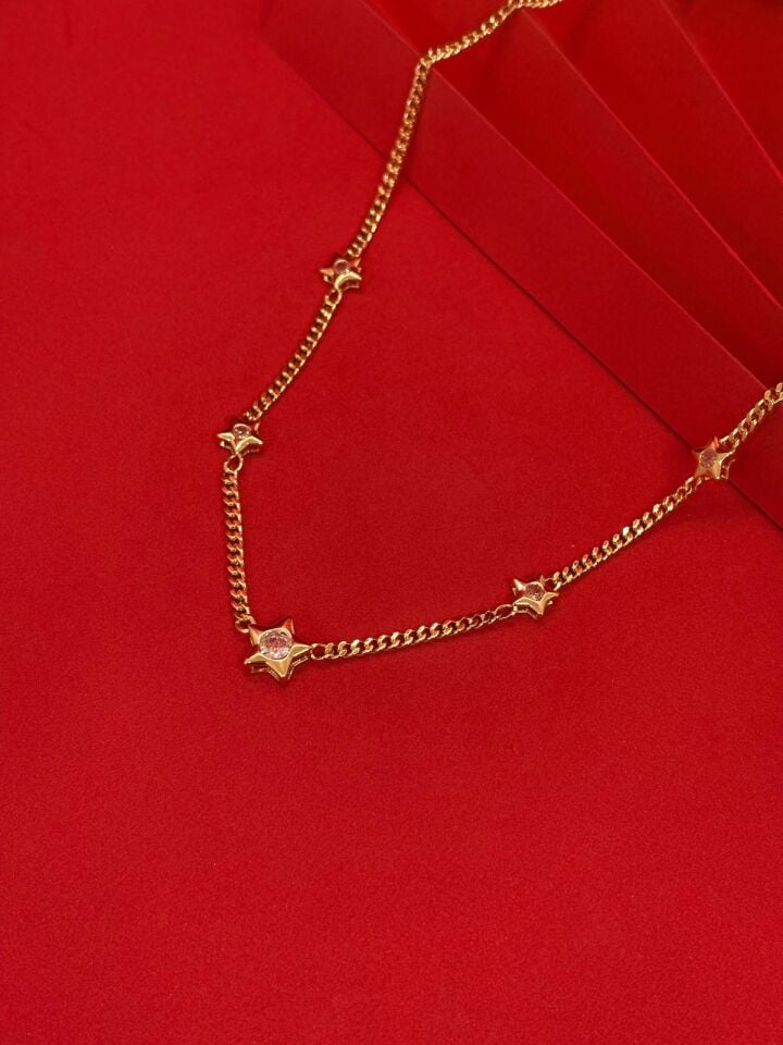 14K Gold Renk Kaplama Xuping Taşlı Yıldız Kolye