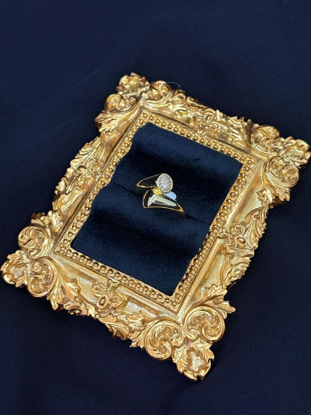 14K Gold Renk Kaplama Xuping Zirkon Kemik Yüzük