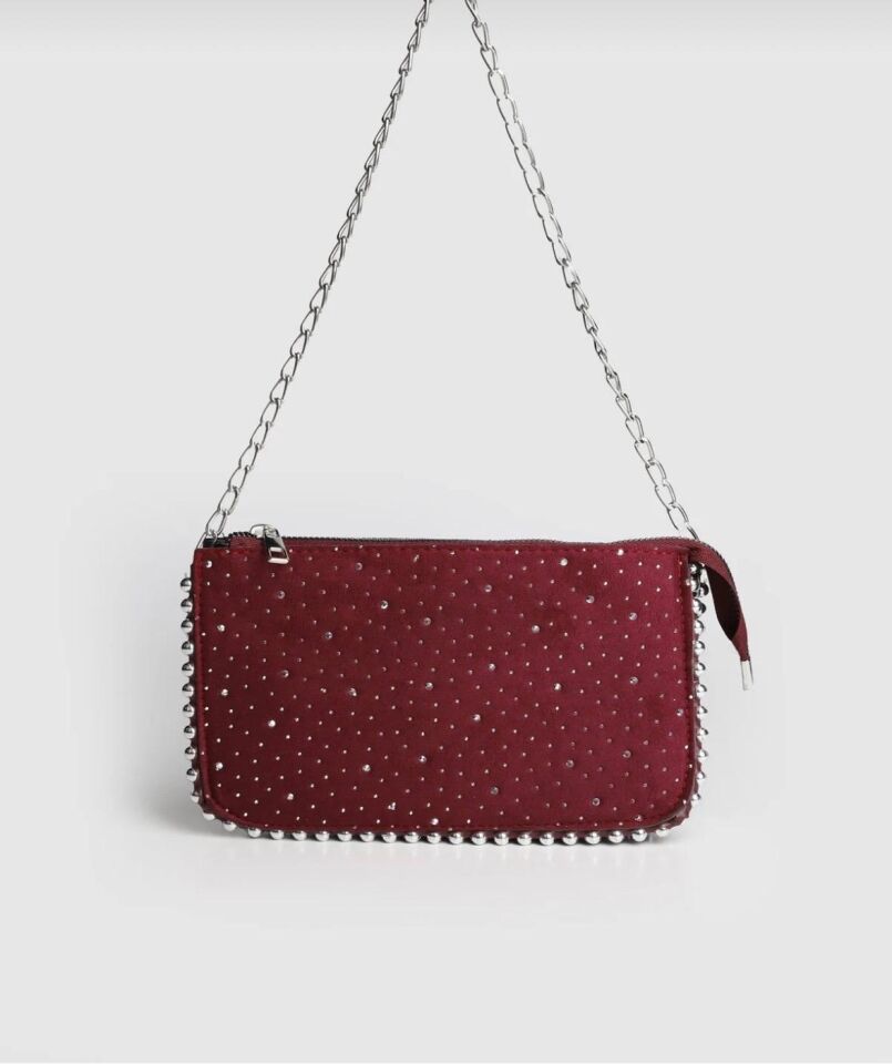 ZR Boncuk Detaylı 3 Bölmeli Askılı Çanta