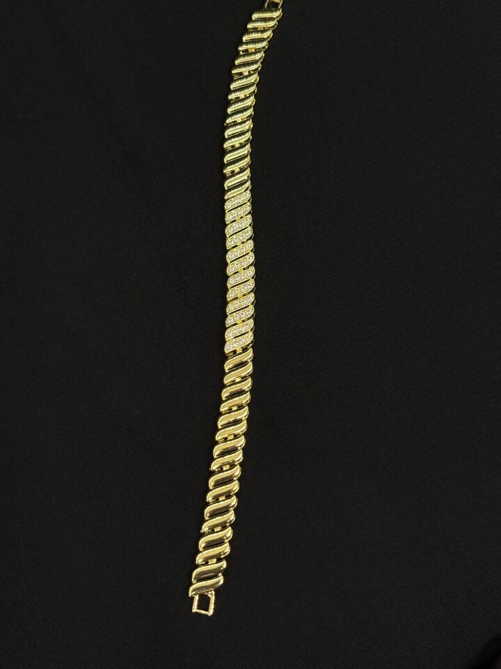 14K Gold Renk Xuping Gurmet Zirkon Bileklik