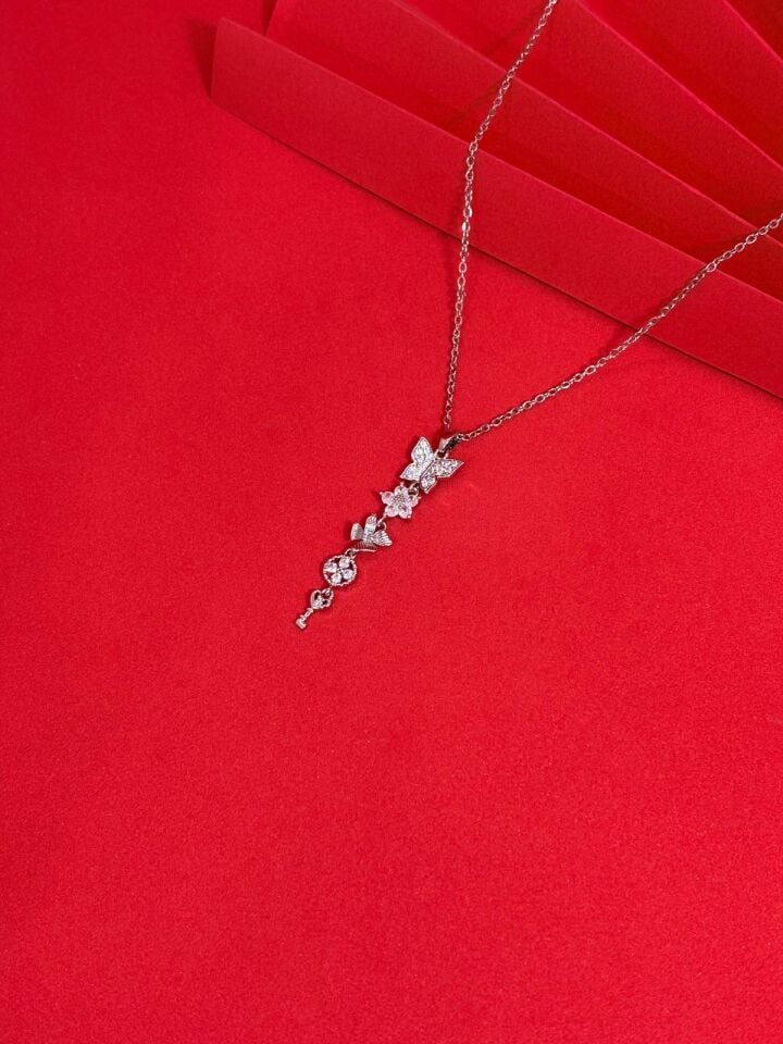 Melisa Takı & Aksesuar 316L Çelik Gümüş Renk Y Kolye