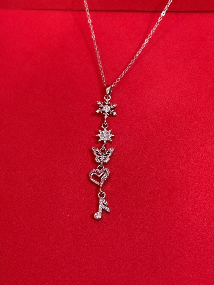 Melisa Takı & Aksesuar 316L Çelik Gümüş Renk Y Kolye