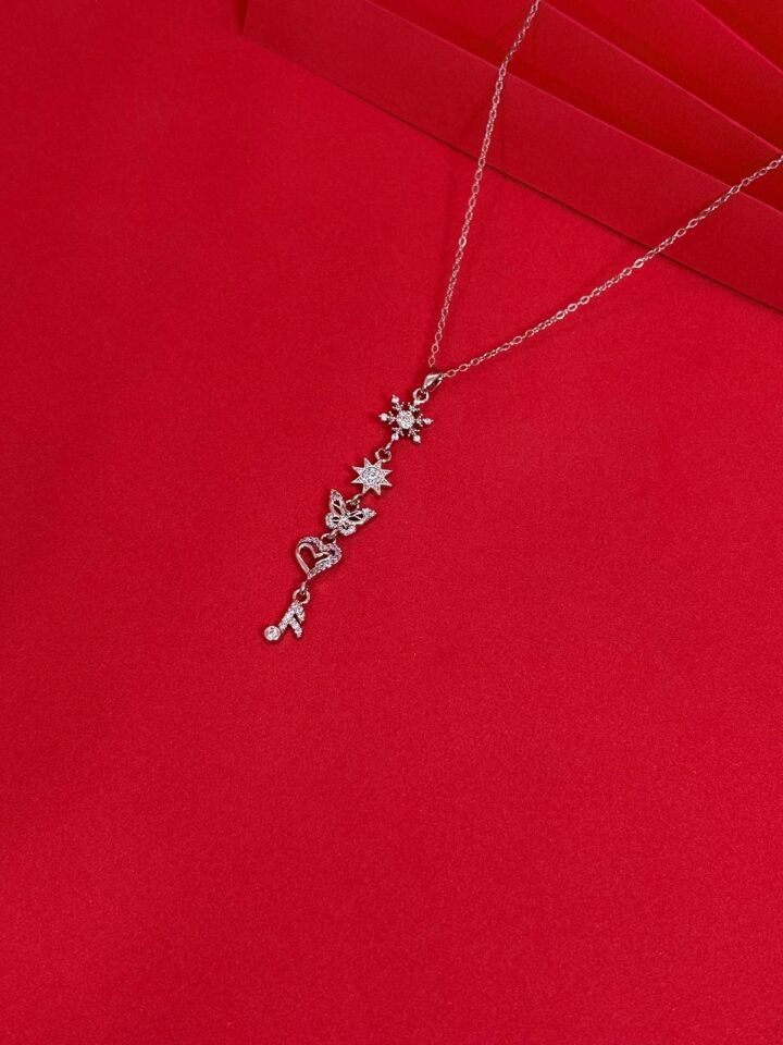 Melisa Takı & Aksesuar 316L Çelik Gümüş Renk Y Kolye