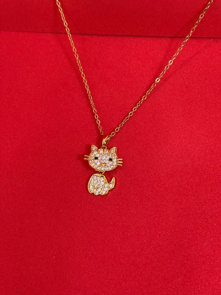 Melisa Takı & Aksesuar 316L Çelik Gold Renk Hello Kitty Kolye