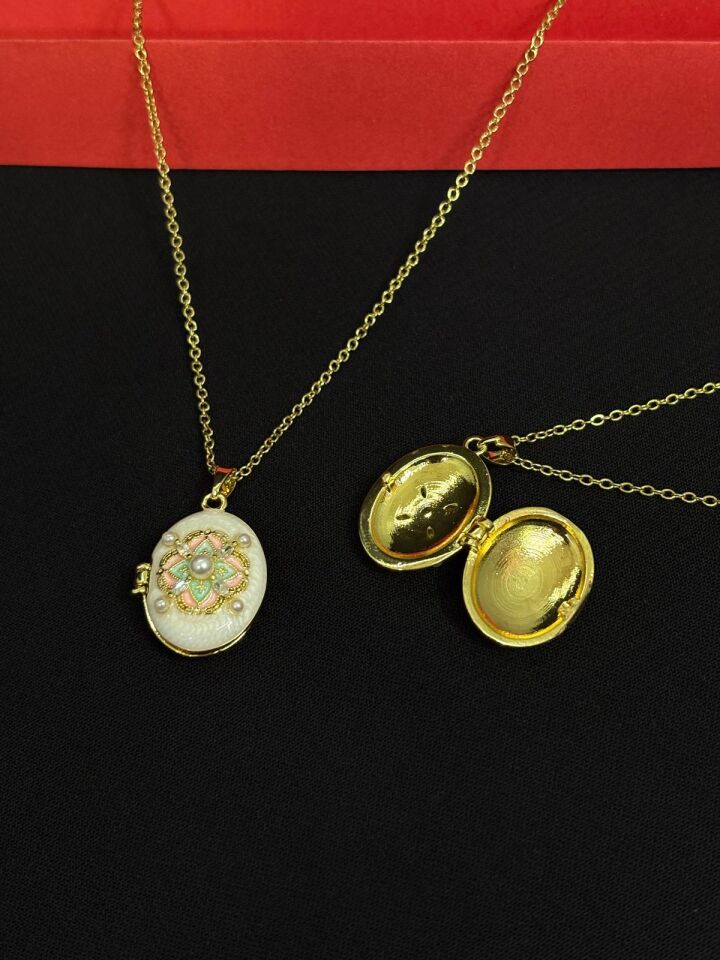 Melisa Takı & Aksesuar 316L Çelik Gold Renk Açılır Resimli Kolye (Fotoğraf eklenebilir)