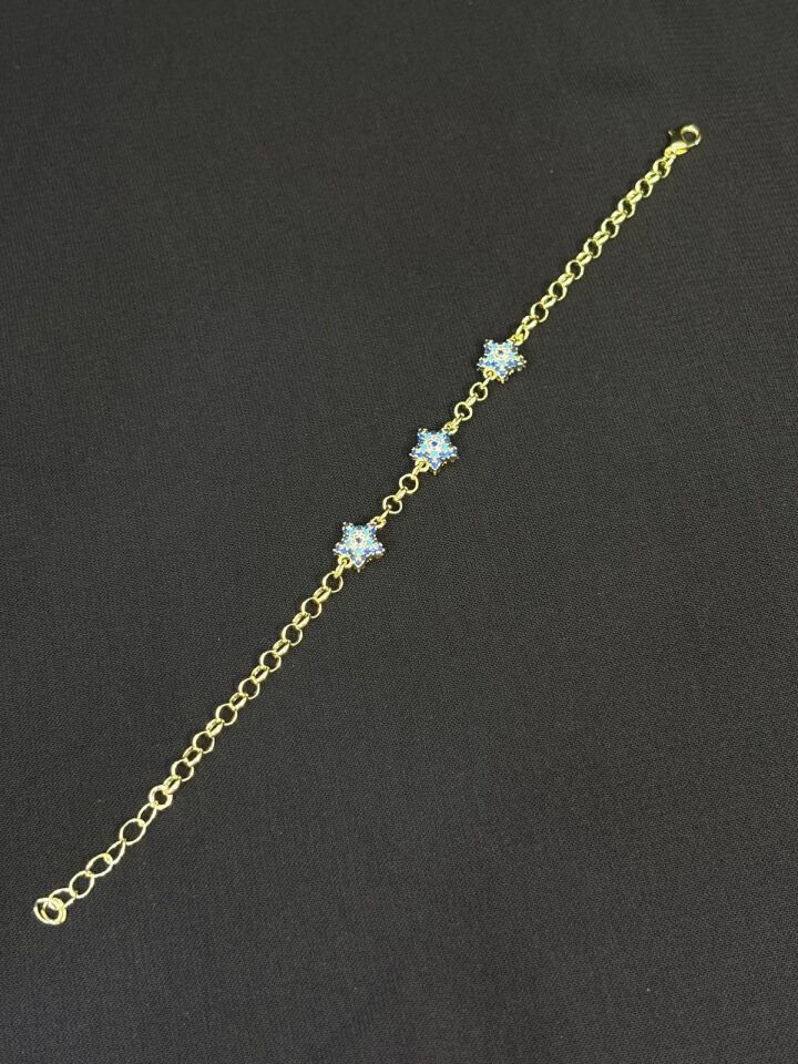 Melisa Takı & Aksesuar 14K Gold Renk Xuping Yıldız Nazar Taşlı Bileklik 21cm