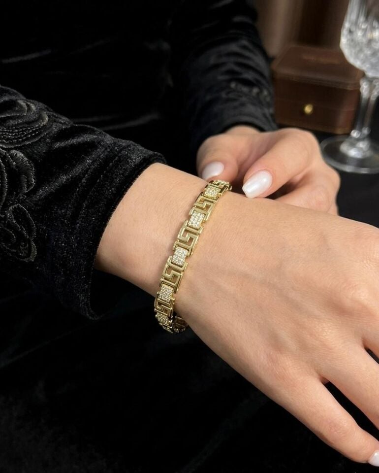 Melisa Takı & Aksesuar 14K Gold Renk Xuping Zirkon Taşlı Bileklik 19cm