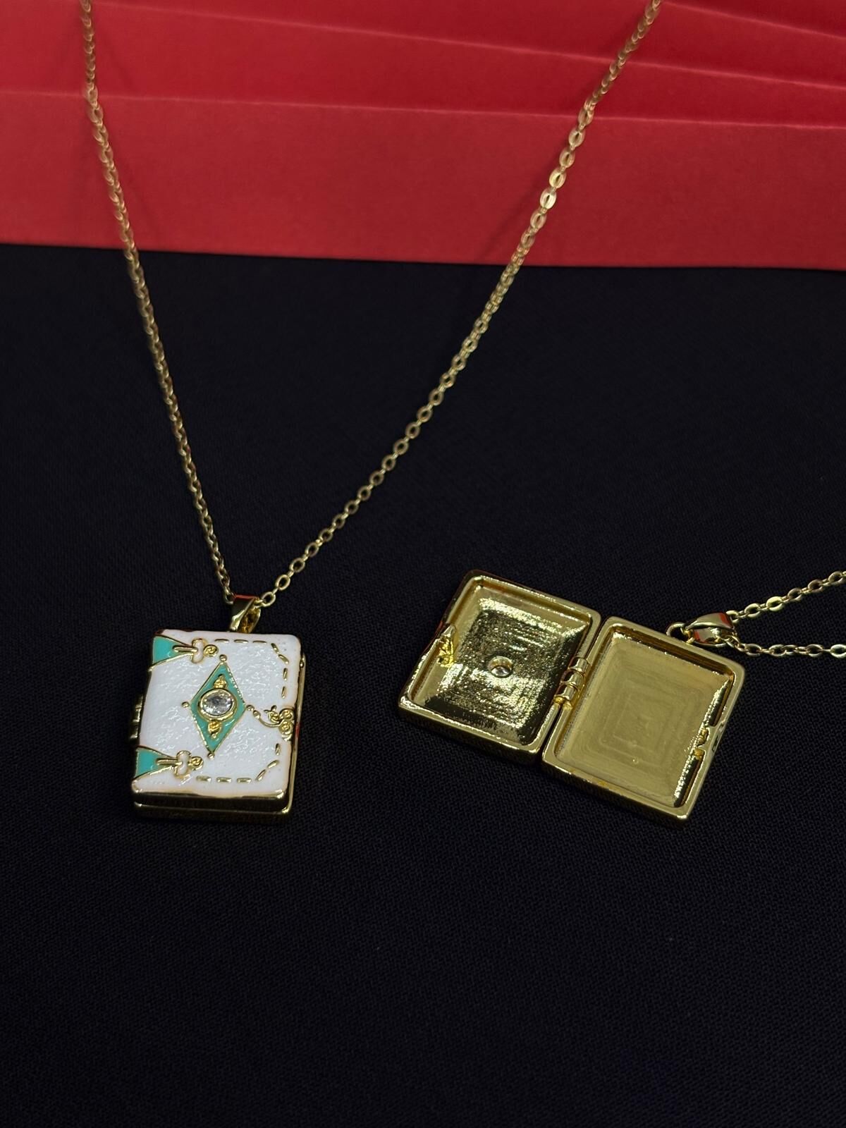 Melisa Takı & Aksesuar 316L Çelik Gold Renk Açılır Resimli Kolye (Fotoğraf eklenebilir)