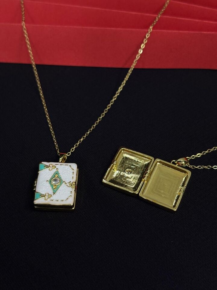 Melisa Takı & Aksesuar 316L Çelik Gold Renk Açılır Resimli Kolye (Fotoğraf eklenebilir)