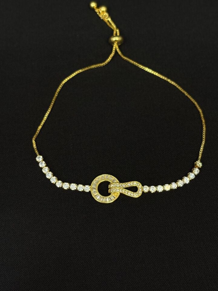 316L Çelik Jewelry Gold Renk Asansörlü Bileklik