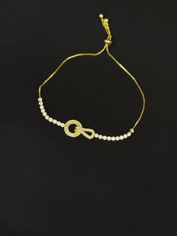 316L Çelik Jewelry Gold Renk Asansörlü Bileklik