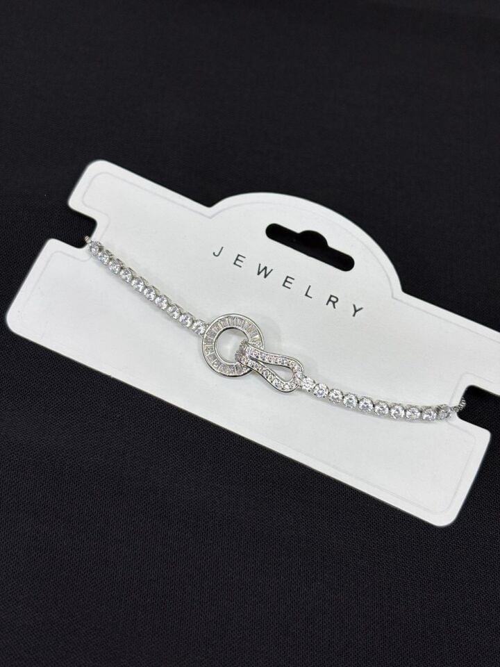 316L Çelik Jewelry Gümüş Renk Asansörlü Bileklik