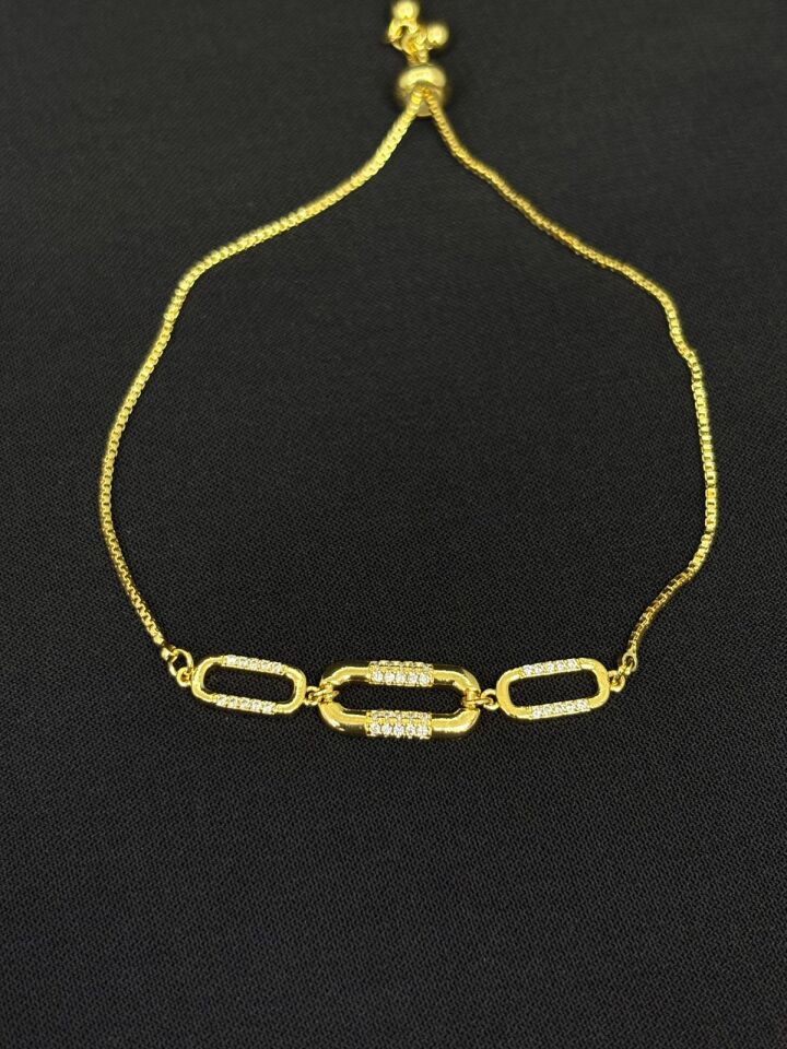 316L Çelik Jewelry Gold Renk Asansörlü Bileklik