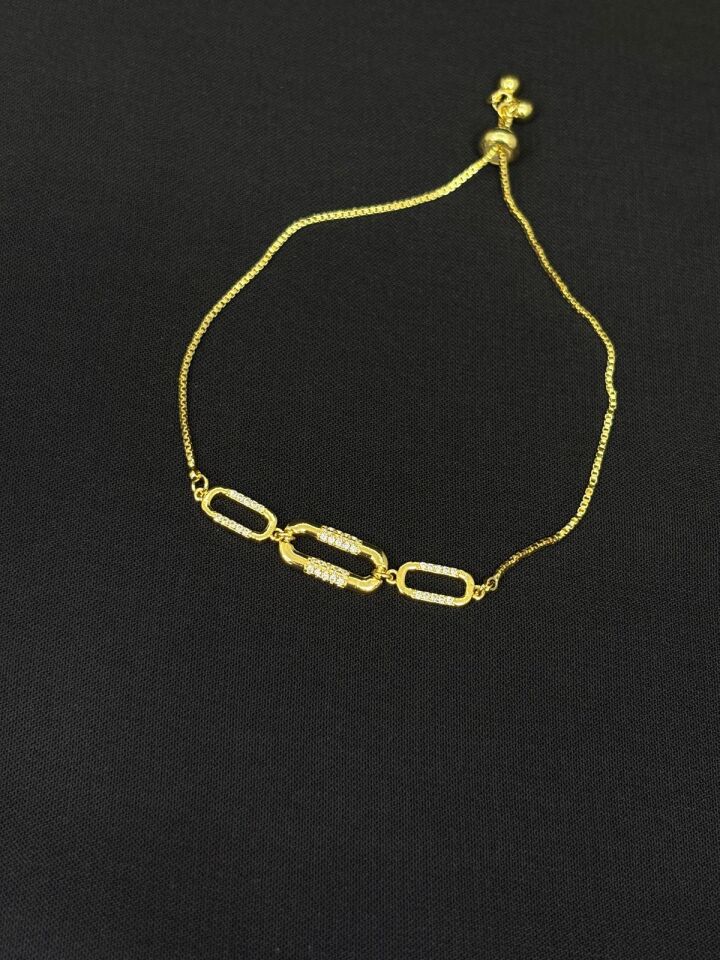 316L Çelik Jewelry Gold Renk Asansörlü Bileklik