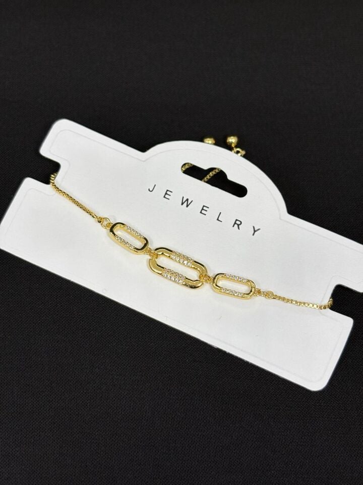 316L Çelik Jewelry Gold Renk Asansörlü Bileklik