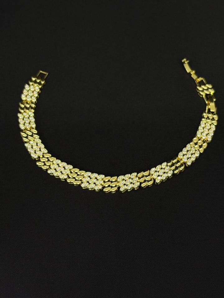 Melisa Takı & Aksesuar 14K Gold Renk Ysx Zirkon Taşlı Bileklik 20cm Ayarlanabilir