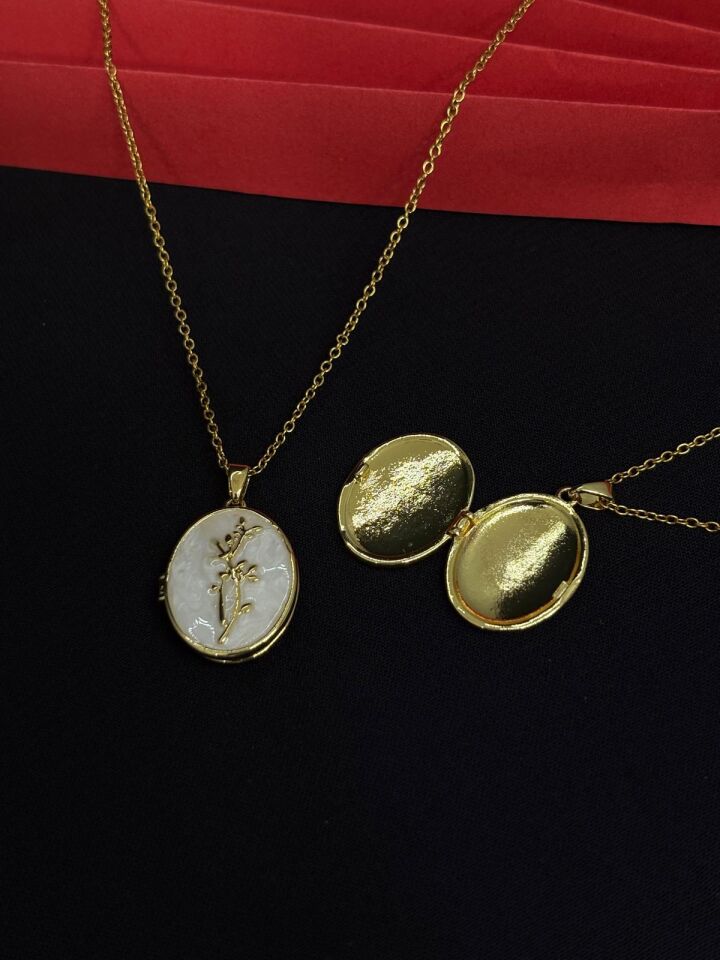 Melisa Takı & Aksesuar 316L Çelik Gold Renk Açılır Resimli Kolye (Fotoğraf eklenebilir)