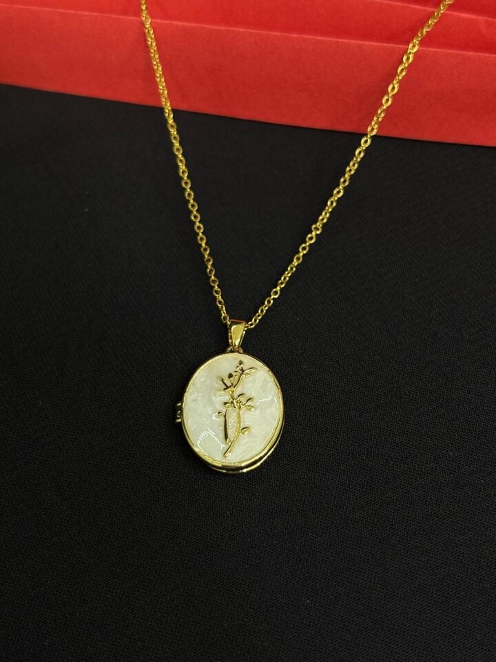 Melisa Takı & Aksesuar 316L Çelik Gold Renk Açılır Resimli Kolye (Fotoğraf eklenebilir)