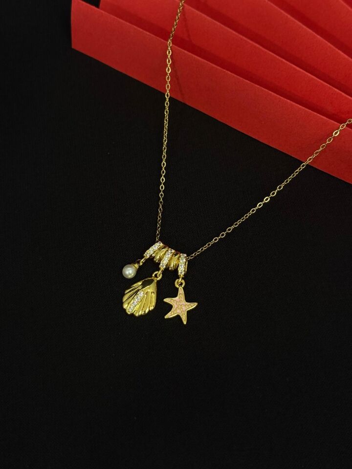 Melisa Takı & Aksesuar 316L Çelik Gold Renk Charm Kolye