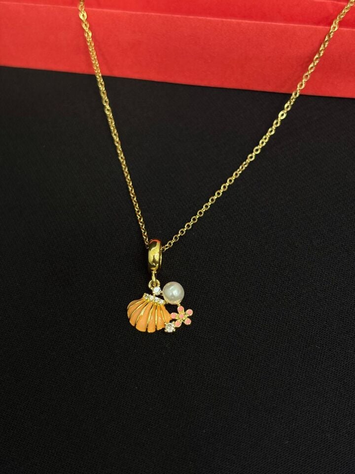Melisa Takı & Aksesuar 316L Çelik Gold Renk Charm Kolye