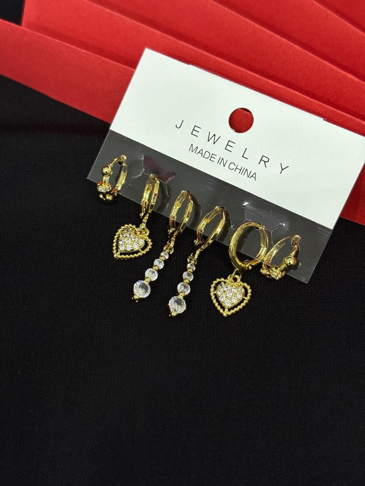 Melisa Takı & Aksesuar 316L Çelik Jewelry Gold Renk 6lı Set Küpe