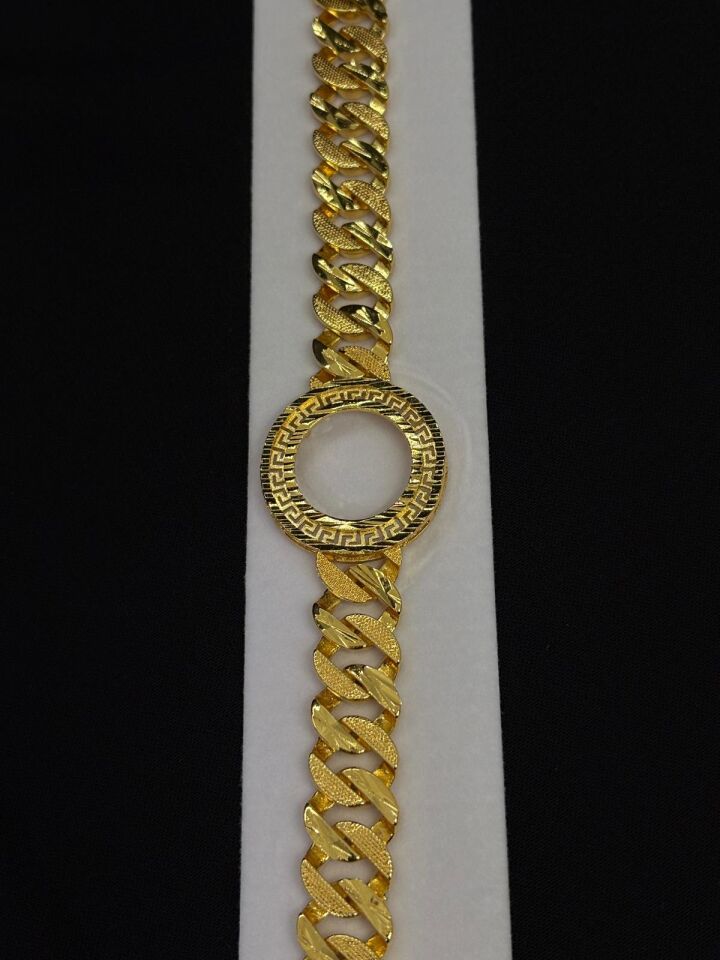 24K Gold Renk Kaplama CM Gurme Çeyreklik Bileklik