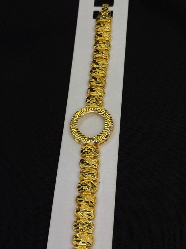 24K Gold Renk Kaplama CM Gurme Çeyreklik Bileklik